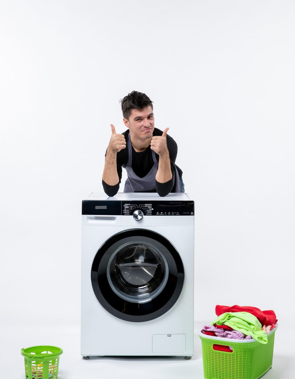 front-view-young-male-with-washer-dirty-clothes-white-wall